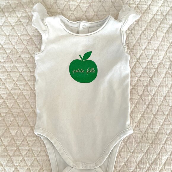 Jacadi Other - Jacadi Paris Petite Fille Ruffle Sleeve Bodysuit, Size 3M
